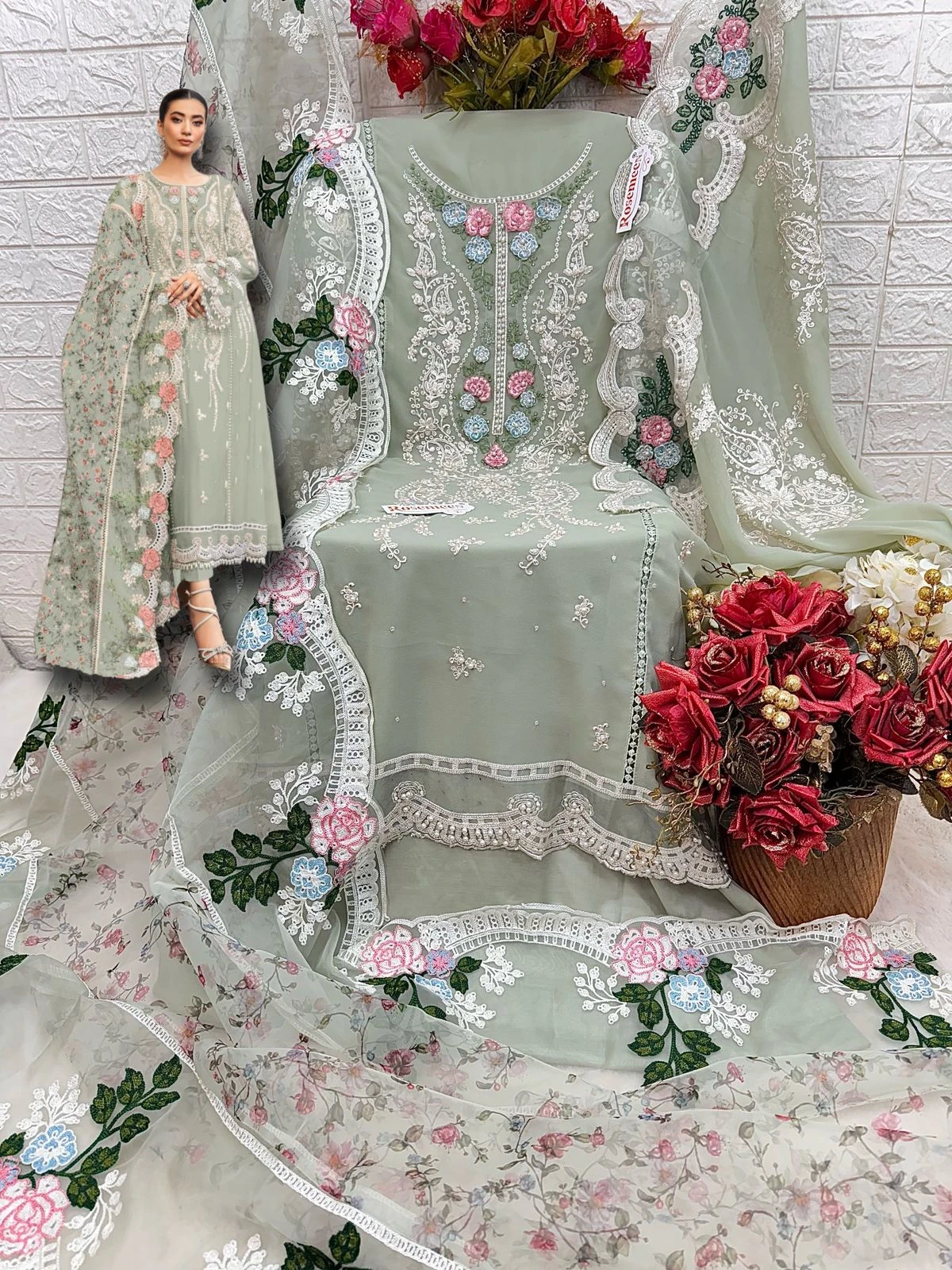 Fepic 1645 Georgette Wholesale Pakistani Salwar Suit Catalog — Wholesale Pakistani Suits, MPA wholesale from Surat - Gallery Image 4